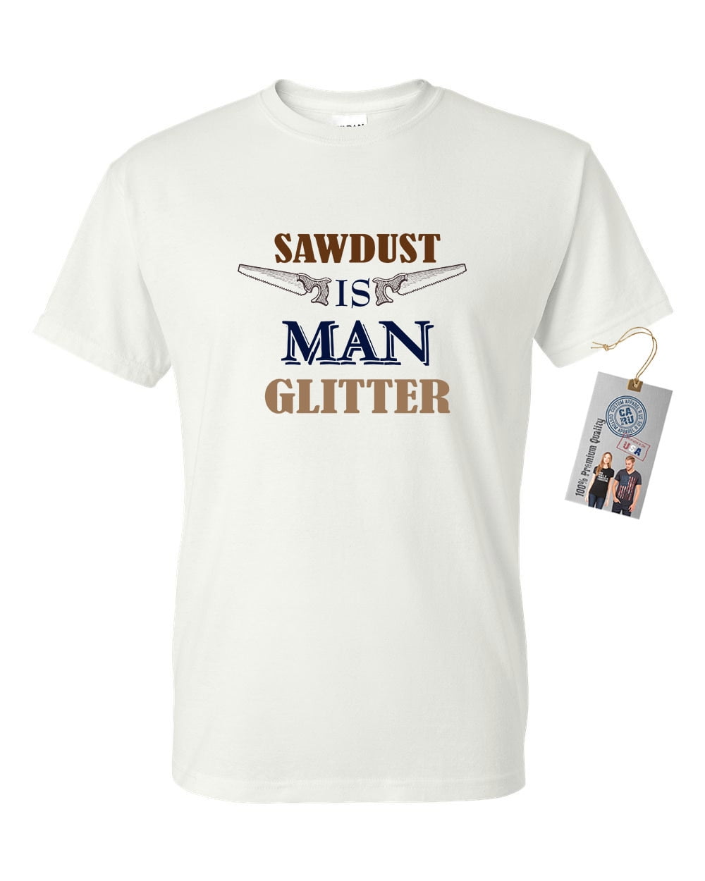 Sawdust is Man Glitter Fathers Day Mens Short Sleeve T Shirt Pink Small 