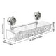 thumbnail image 3 of HWRETIE - Caja de almacenamiento con ventosa para baño,estante acrílico sin taladros,organizador de pared de estilo corrugado con patrón de glaciar, 3 of 3