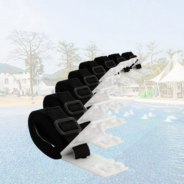 8Pcs Pool Film Roller Attachment Straps Kit for Swimming Pool Solar Cover  Reel 