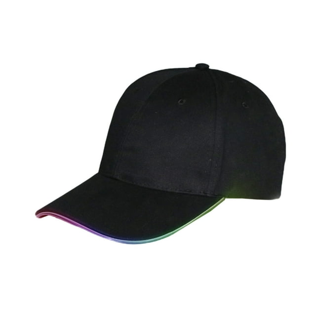 Aodebiao LED Light Up Baseball Cap Adjustable Flash Glow Hat for Party Rave Festival Club Stage Performance Sun Protection Dance Fitness Outdoor Sports