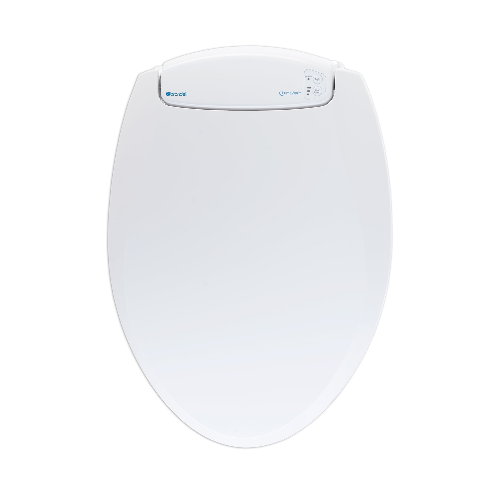 White Brondell L60-EW LumaWarm Heated Nightlight Elongated Toilet Seat 