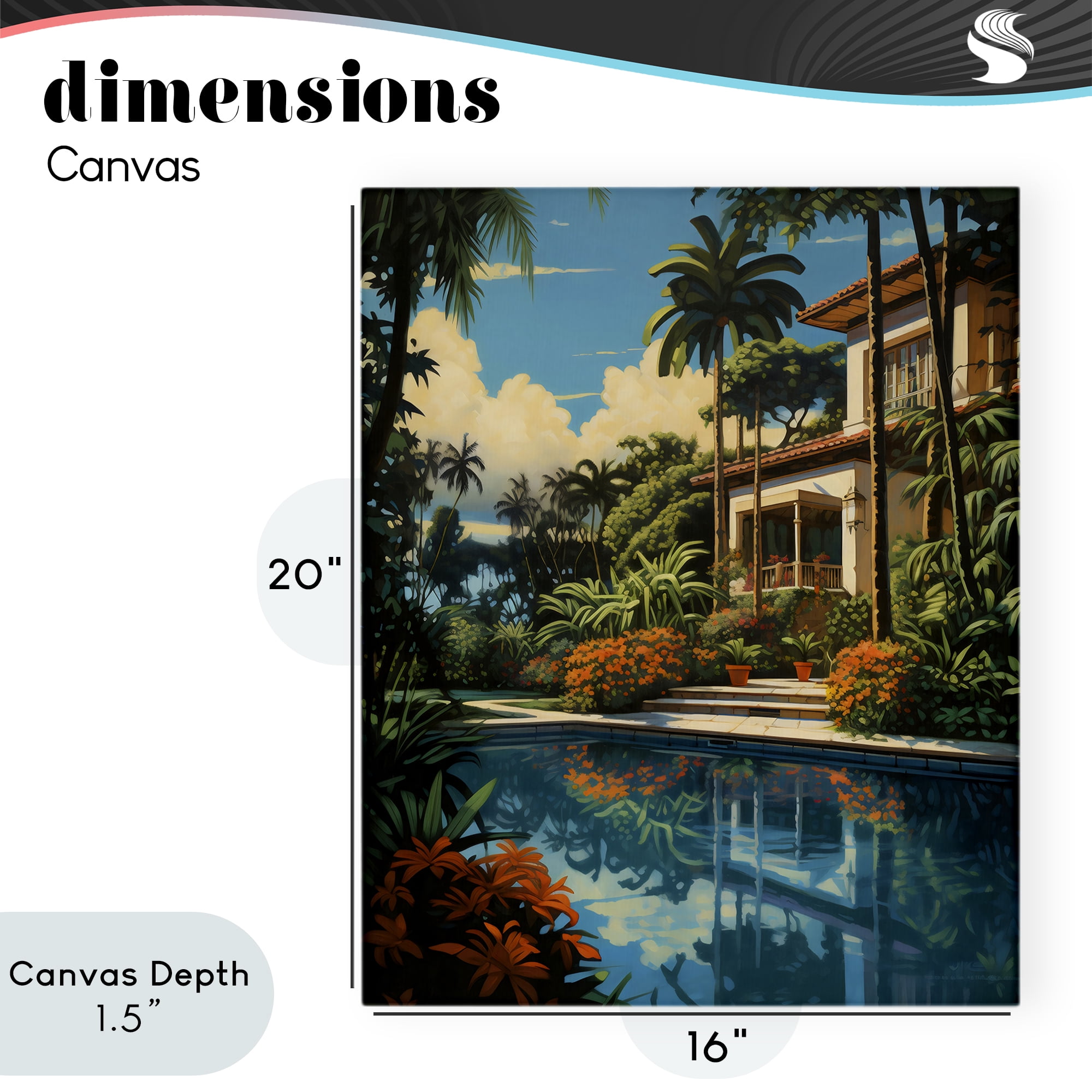 Stupell Industries Tropical Tranquility Villa Canvas Wall Art, design by Creative Studio