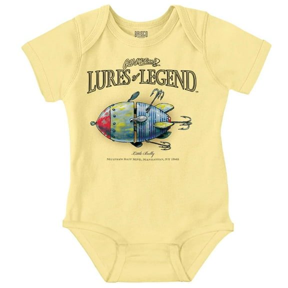 Gill McFinn Fishing Lures Bully Funny Romper Boys or Girls Infant Baby Brisco Brands 12M
