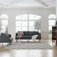 thumbnail image 4 of Modern Contemporary Urban Design Living Lounge Room Area Rug Runner Floor Carpet, Fabric, Multi Brown, 4 of 6