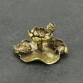 thumbnail image 2 of Brass Incense Burner with Two Fishes Playing with The Lotus Flower 1pc, 2 of 19