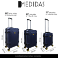 thumbnail image 2 of Set 3 Maletas De Viaje Jony Rigidas 25 Kg 15 Kg 10 Kg Candado Numerico Ruedas 360, 2 of 5