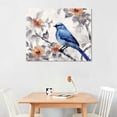 thumbnail image 2 of GOSMITH Canvas Wall Art Beautiful Watercolor blue Bird and flower Painting Wall Art Print on Contemporary Home Bedroom Wall Decoration Wrapped with Wooden Frame, 2 of 4