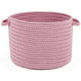 thumbnail image 1 of Rhody Rug HB08B014X010 14 x 10 in. Happy Braids Solid Pink Basket, 1 of 1