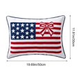 thumbnail image 3 of Funda de Cojín Patriótica con Diseño de Lazo y Bandera – Funda de Almohada Lumbar Decorativa para El Día de La Independencia, Decoración Del Hogar y Uso Festivo En Interiores y Exteriores., 3 of 6