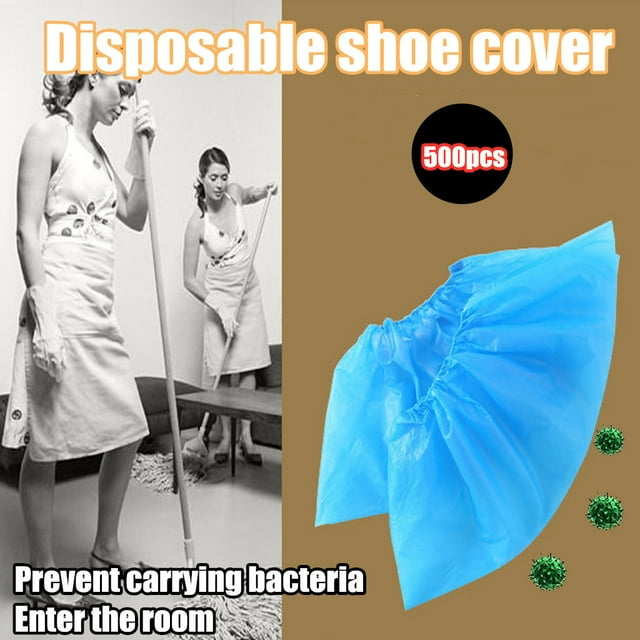 Articles en Liquidation, npkgvia Gadgets de Cuisine, Couvre-Chaussures pour Intérieur Réutilisables, Jetables, Lot de 500 Couvre-Chaussures Hygiéniques pour Lieu de Travail, Tapis Intérieur, Essentiels pour la Maison, Bleu