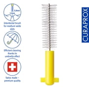 Curaprox CPS 09 Prime Refill Interdental Brushes, Yellow, Gentle Cleaning of Tight Gaps, for Adults, 8 Count