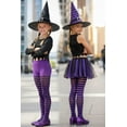 thumbnail image 7 of ToBeInStyle Girl's Striped Opaque Tights - Black/Purple - 1-3 Years, 7 of 7