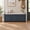 Antique Navy, variant on Wohh Entryway Storage Bench with 3 Shutter Doors, Shoe Bench with Removable Cushion, Hidden Storage Ottoman for Hallway Bedroom(Brown)