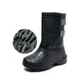 thumbnail image 3 of Woobling Mens Comfort Rain Boots Cold Weather Warm Round Toe Winter Shoe Casual Work Shoes Black 9, 3 of 3