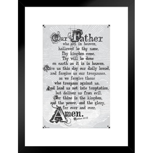 Lords Prayer Our Father Who Art In Heaven Religious Decoration 