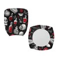 thumbnail image 2 of Chririnla Skull Red Bottle Print Office Computer Chair Covers Removable Split Stretchable Seat Cover for Friends, Anti-Slip Anti-Dust Desk Chair Cover for Gaming Chairs, 2 of 8