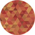 thumbnail image 1 of Ahgly Company Machine Washable Indoor Round Transitional Neon Orange Area Rugs, 8' Round, 1 of 7
