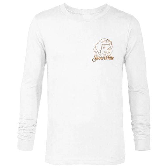Disney Princess Celebration Minimalist Snow White Corner Art - Long Sleeve T-Shirt for Men - Customized-White