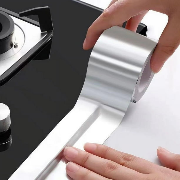 Cinta adhesiva de aluminio resistente al moho, resistente al agua y al aceite, resistente a altas temperaturas, para cocina, fregadero, hueco, hermosa costura, para inodoro