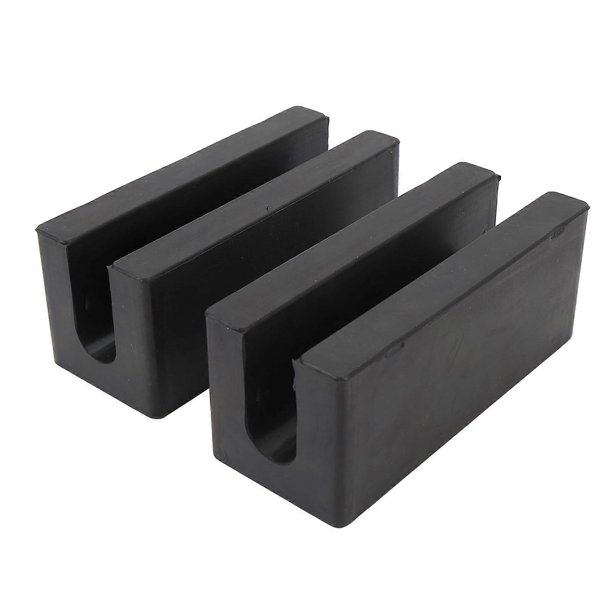 2 Pack Outboard Motor Transom Mounts, Minimize Shock and Stress, Rubber Boat Motor Mount for Single Jack Trailer