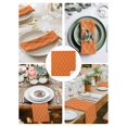 thumbnail image 3 of Orange Stripes Cloth Napkins Set of 8 Reusable Dinner Napkins, Simple Geometric Modern Monochrome Cocktail Napkin Washable Table Napkins for Wedding/Holiday Party/Baby Shower 20"x20", 3 of 7