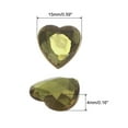 thumbnail image 2 of Unique Bargains 60 Pcs Acrylic Heart Rhinestone 15mm Flat Back Plastic Gems for Jewelry Making, Olive Green, 2 of 5