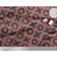 thumbnail image 2 of Soimoi Brown Cotton Duck Fabric Circle & Cross Geometric Fabric Prints By Yard 42 Inch Wide, 2 of 3