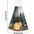 thumbnail image 3 of GZHJMY Happy Halloween Pumpkin Kitchen Towels, Soft Hand Towels or Dishcloths with Hanging Loop, Absorbent Hand Towel for Bathroom Kitchen Halloween Décor, Set of 2（229）, 3 of 7