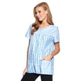 thumbnail image 2 of Casual Nights Women's Snap Front Smock Cobbler Woven Scrub Apron Top with Pockets, 2 of 5