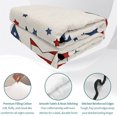 thumbnail image 4 of Queen Quilt Set 90''x96'', 4th of July Lightweight Bedspread Coverlet Set with 2 Pillow Shams, Patriotic Blue Red Star Independence Day Breathable All Season Quilt Bedding for Bedroom/Guest Room, 4 of 9