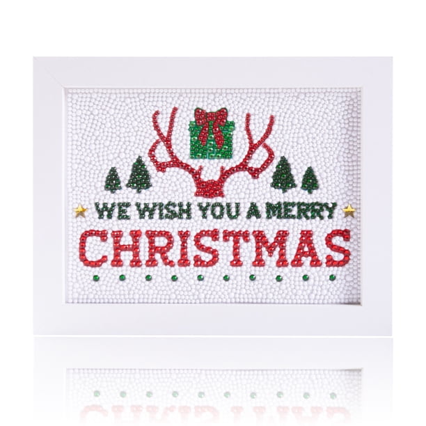 Worallymy Navidad temática diamante pintura resina cristal bordado Navidad diamante punto de cruz DIY decoración, 1362, cuadrado Worallymy JD735799853
