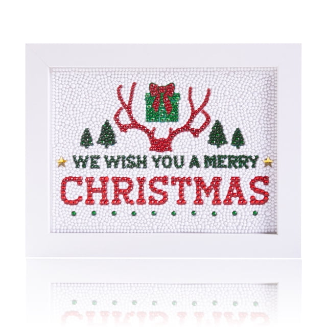 Toystoory 1 Uds. DIY marco de diamantes pintura de diamantes mosaico Santa Claus Navidad bordado Kit cumpleaños Festival regalo niños herramientas de Kits de decoración para fiestas No.01 Toystoory HA008166-01