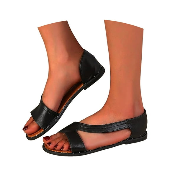 Mepaouo Flat Sandals for Women Comfortable Walking Summer Womens Sandal Open Toe Casual Slip on Shoes