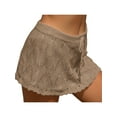 thumbnail image 2 of Lnzyyephy Women Crochet Cover Up Skirt Summer Drawstring High Waist Beach Coverups Knitted Mini Skirt, 2 of 4