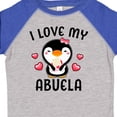 thumbnail image 4 of Inktastic I Love My Abuela with Cute Penguin and Hearts Girls Toddler T-Shirt, 4 of 5