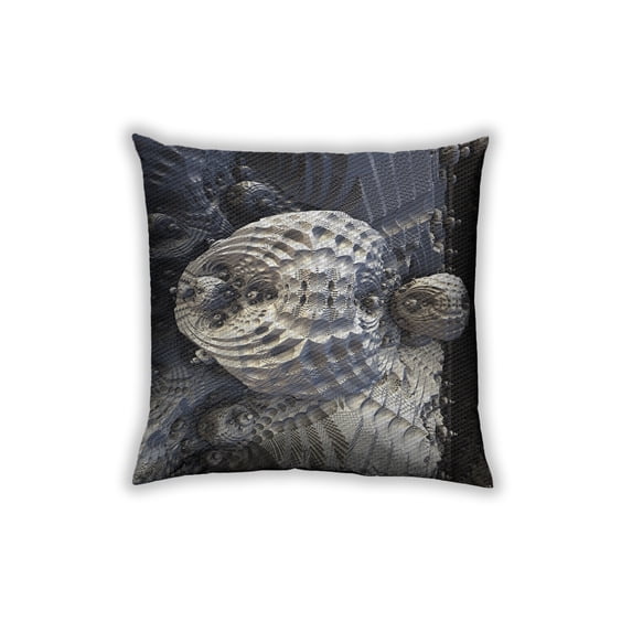 Ahgly Company Outdoor Square Patterned Throw Pillow, 18 inch by 18 inch