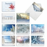 10 Assorted New Year Note Cards Pack - Holiday Devotions