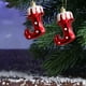 thumbnail image 5 of pstuiky Adornos navideños de muñeco de nieve, colgante pequeño para árbol de Navidad, cabaña de Papá Noel, decoración colgante, suministros de decoración, 5 of 6
