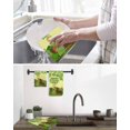 thumbnail image 5 of Yellow St. Patrick's Day Kitchen Dish Towels for Drying Dishes Set of 3, Green Lucky Clovers Dog Waffle Weave Microfiber Hand Tea Bathroom Towels Quick Dry & Absorbent Towel 15.7x23.6, 5 of 7
