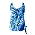thumbnail image 5 of Tankini Swimsuits for Women New Swimwear Split'S Printing Square Corner Tankini Swimwear Top Sky Blue XL, 5 of 5