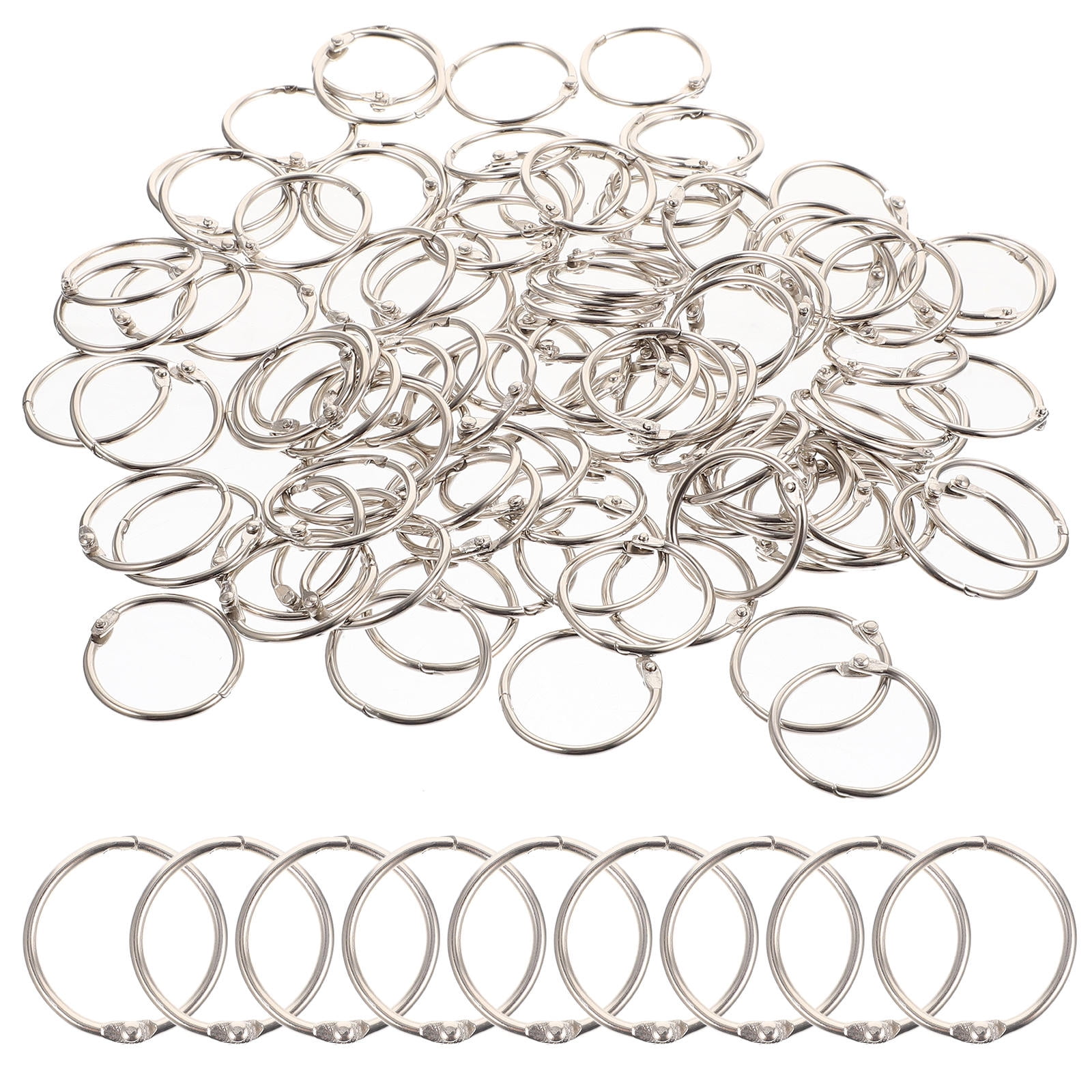 WORGEOUS 300 Pcs  Reusable Binder Rings Wear-resistant Key Rings Multi-function Book Rings Keys Accessory