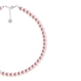 thumbnail image 3 of Collar Perlas de Cristal Austriacas Zvezda Plata 0.925 Mujer rosa claro Unitalla, 3 of 4