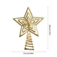 thumbnail image 3 of Gold Christmas Tree Topper,8.87×5.9inch Hollow-Out Star Tree Topper with Warm White Lights,Pre-lit 5 Point Star Treetop,Lighted Wire Star with Lights for Christmas Tree Home Decoration, 3 of 7