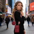 thumbnail image 3 of Cell Phone Bag PU Leather Crossbody Cellphone Purse for Women and Versatile Functional Cell Phone Pouch Holder with Shoulder Strap, 3 of 6