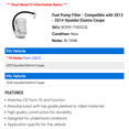 thumbnail image 2 of Fuel Pump Filter - Compatible with 2013 - 2014 Hyundai Elantra Coupe - Beck Arnley, 2 of 2