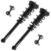 Detroit Axle - Rear Strut Assembly Complete + Sway Bar End Links Replacement For 2000 2001 2002 2003 2004 2005 Mitsubishi Eclipse Driver and Passenger Side - 4pc Set