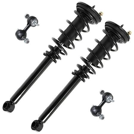 Detroit Axle - Rear Strut Assembly Complete + Sway Bar End Links Replacement For 2000 2001 2002 2003 2004 2005 Mitsubishi Eclipse Driver and Passenger Side - 4pc Set