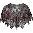 thumbnail image 2 of PrettyGuide Women's 1920s Shawl Beaded Evening Wraps Flapper Bolero, 2 of 5