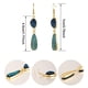thumbnail image 3 of Pendientes colgantes Hicarer de imitación de cristal druso de acero inoxidable, 3 of 6
