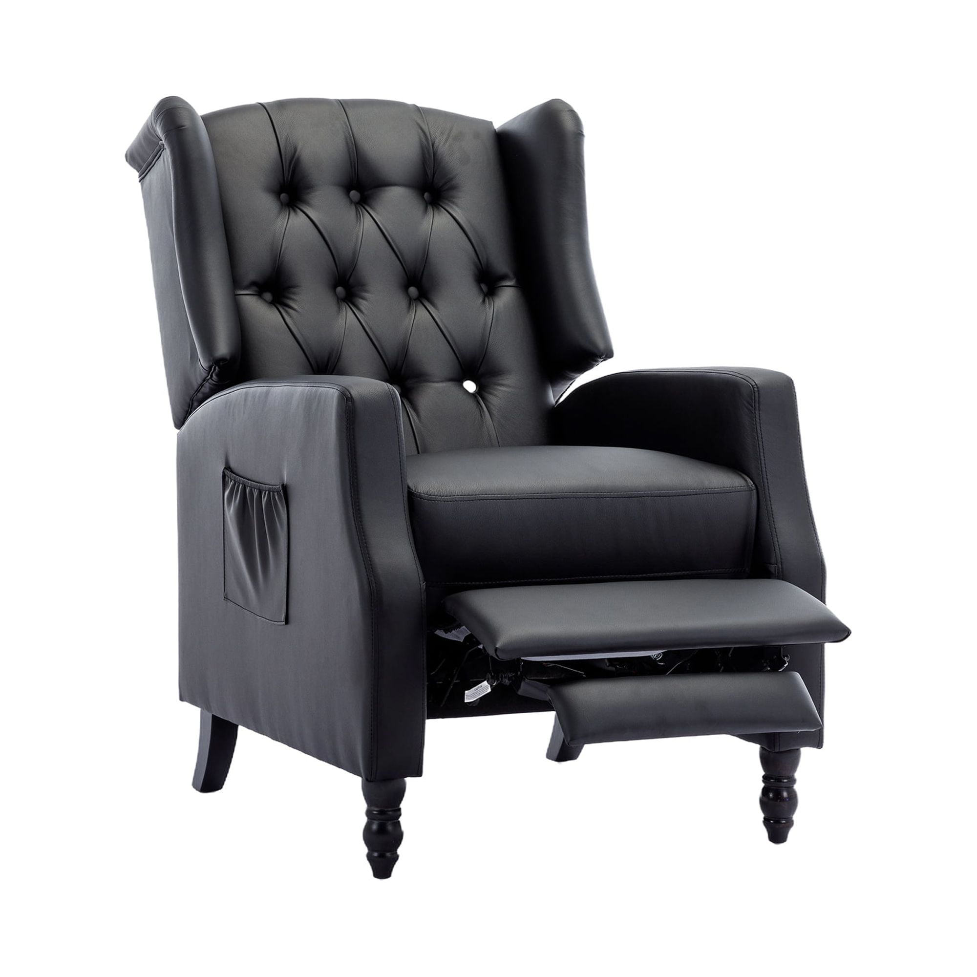 Kadyn Massage Recliner Chair, Fabric Recliner Sofa Home Theater Seating, Single Sofa Armchair Easy Lounge for Living Room, Black